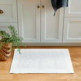 thumbnail image 3 of Bedding Craft White Cotton Bath Mat Rug – Reversible, Water Absorbent, Soft & Machine Washable Bathroom Mat, 21"x34", 3 of 12