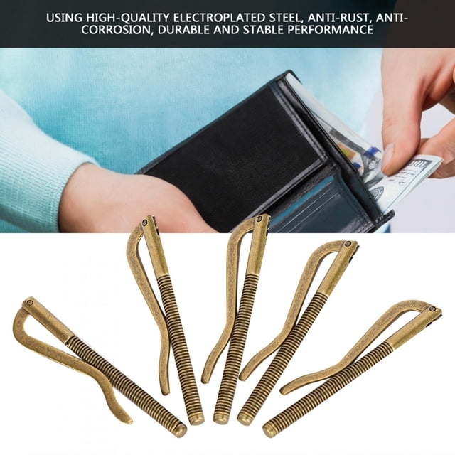 Wallet Money Clip, Electroplated Steel Cash Clip, Portable Rustproof For Leather Wallet Pocket Wallet Men Business Gift