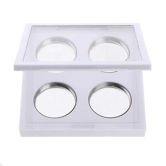 Cuadrado Cosmético 4 Ranuras Vacía de Ojos en Polvo Rubor Lápiz Labial Caja de Maquillaje Contenedor 26 Mm de Diámetro
