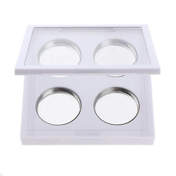 4 Slots Empty Blush Container DIY Cosmetic Case Box White