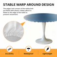 thumbnail image 2 of Elastic Fitted Round Tablecloth, Navy Blue Grey Ombre Waterproof Stretch Table Cover for 45"-54" Tables, Farmhouse Gradient Minimalist Washable Outdoor Tablecloths for Patio, Picnic, Camping, 2 of 9