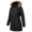 Black-Brown, variant on Women's Winter Coats Long Warm Thicken Puffer Jackets Outwear With Removable Faux Fur Hood, Black XL