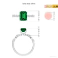 thumbnail image 5 of ANGARA Lab Grown 1.5 Ct Emerald Engagement Ring with Marquise Motifs for Women in 14K White Gold (Size-8x6mm) | May Birthstone, Anniversary, Jewelry Gift for Women | Lab-Grown Emerald Ring, 5 of 9