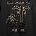 thumbnail image 2 of Ballet Concert Hall With Bow and Shoes Women's Black Crop Tee-XS, 2 of 3