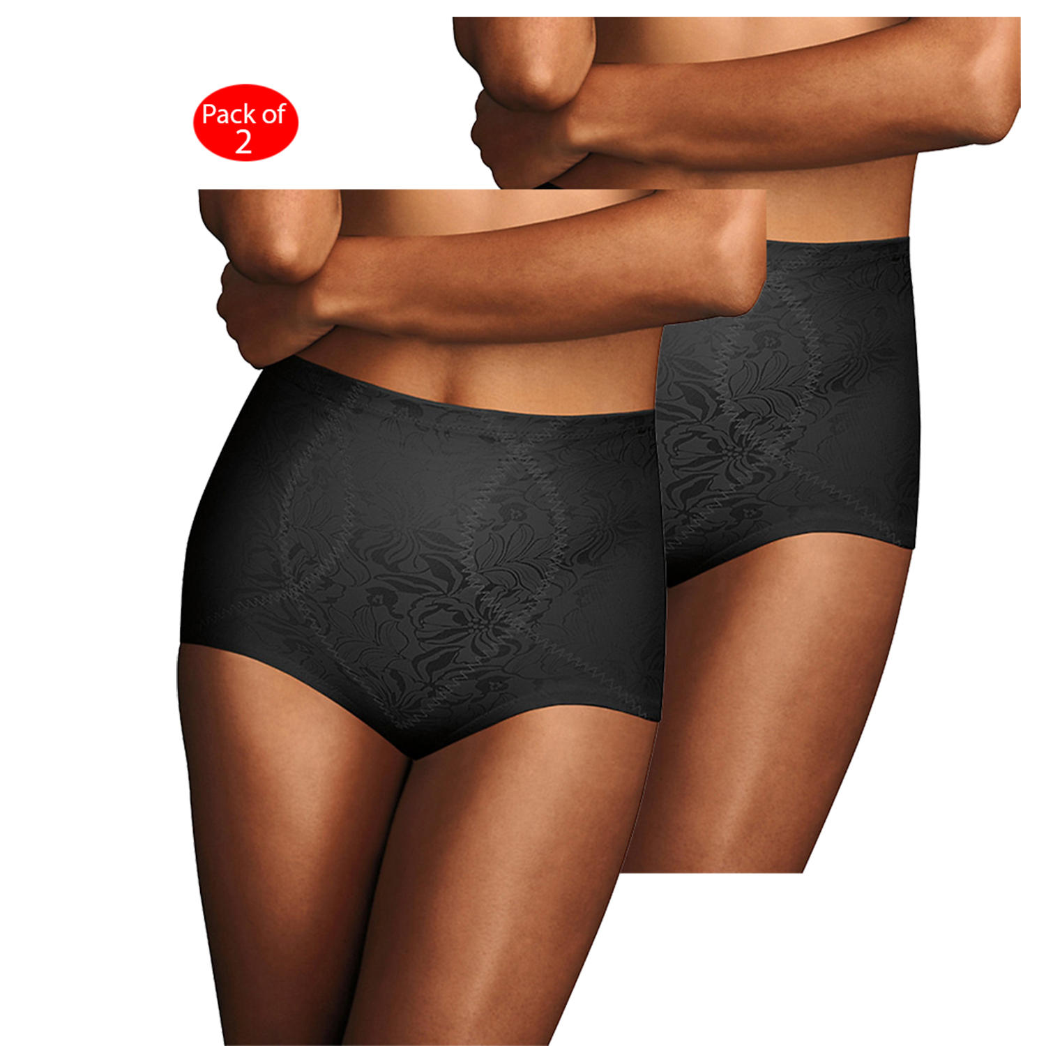 Maidenform Maidenform; Firm Control Brief, Color Black, Size L