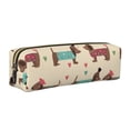 thumbnail image 1 of Balery Dachshund Dog Puppy Estuche de Lápices de Cuero Impreso, Estuche para Suministros de Arte, Estuche de Lápices con Cremallera, Estuche de Almacenamiento de Papelería, 1 of 7