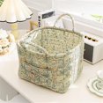 thumbnail image 2 of Large Capacity Fabric Storage Baskets Laundry Baskets with Easy Carry Handles Laundry Hampers (White, L), 2 of 5