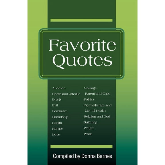 Favorite Quotes (Paperback)