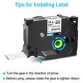 thumbnail image 4 of GREENCYCLE 3PK Compatible for Brother P-touch HSE-251 HS-251 HSe251 HS251 23.6mm 0.92" Black on White Heat-shrink Label Tape, 4 of 8