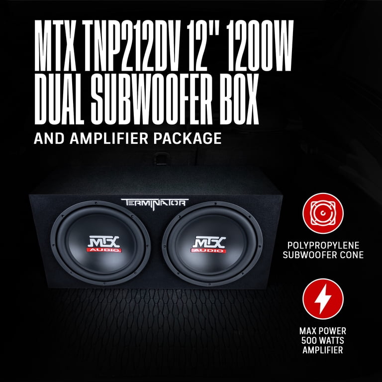 MTX TNP212DV 12in 2000W Dual Loaded Car Subwoofer Enclosure with