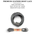 thumbnail image 3 of Cobbler's Choice Leather Boot Lace - 54 Inches - Smoke Gray, 3 of 7