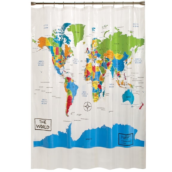 SKL Home World Map Shower Curtain