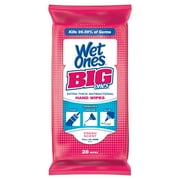 (3 pack) (3 pack) Wet Ones Big Ones Antibacterial Hand Wipes, Fresh Scent, 28 Ct Travel Pack