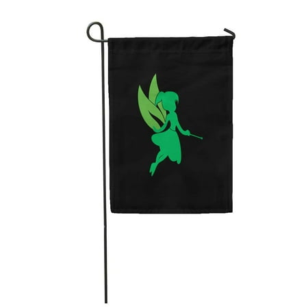 SIDONKU Angel Fairy Beautiful Beauty Black Butterfly Clip Creature Cutout Garden Flag Decorative Flag House Banner 28x40 inch