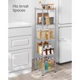 thumbnail image 3 of Bathroom Shelf Storage Rack for Small Space with PP Shelf Liners Removable Hook Extendable Design Silver and Translucent ULGRS, 3 of 8