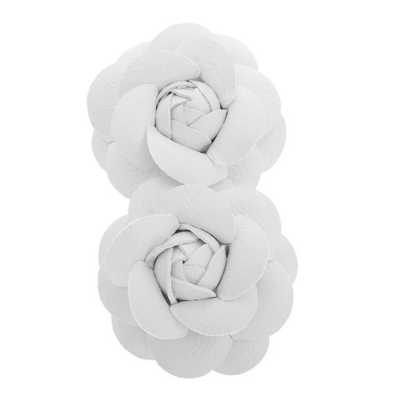 Worgeous 2pcs Faux Leather Flower Shoe Clips Detachable Flower Shoe Buckles High Heels Wedding Clips Sandals Decorative Buckle Diy Shoe Embellishment