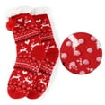 thumbnail image 4 of LEMZONE Women's Winter Slipper Socks Warm Cozy Fuzzy Fleece-lined Cabin Socks with Grippers, 4 of 5
