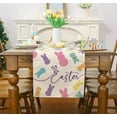 thumbnail image 3 of YIBAGA Easter Table Runner, Colorful Easter Bunny Decor for Indoor Dining Table Spring Holiday Decorations, 13x36 inch, Polyester, 3 of 6