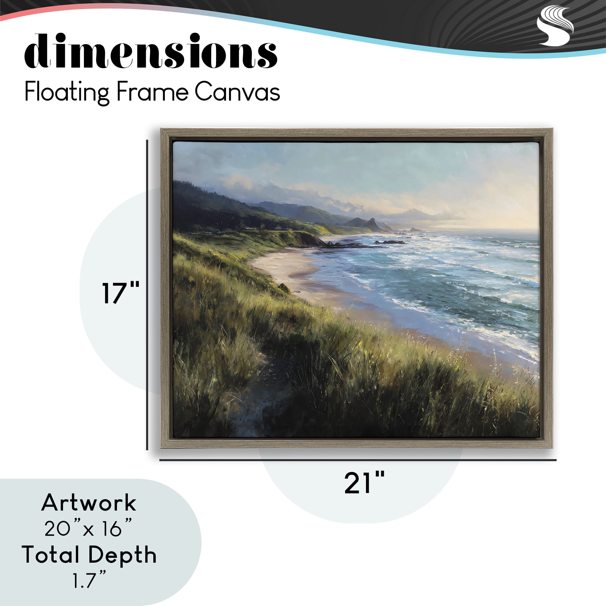 Stupell Industries Nature's Coast in Morning Light Brown Framed Floater Canvas Wall Art, design by Franklyn Gregory