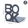 thumbnail image 4 of Amdohai Metal Bookends Non-Slip Decorative Book Ends Support 4.9 x 5.1 x 5.5 Inch Book Shelf, 4 of 7