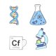 thumbnail image 1 of 4 Uds experimentos broche alfileres taza insignias decoración ciencia alfileres de solapa para niñas niños, graduación, bolsos,, 1 of 4