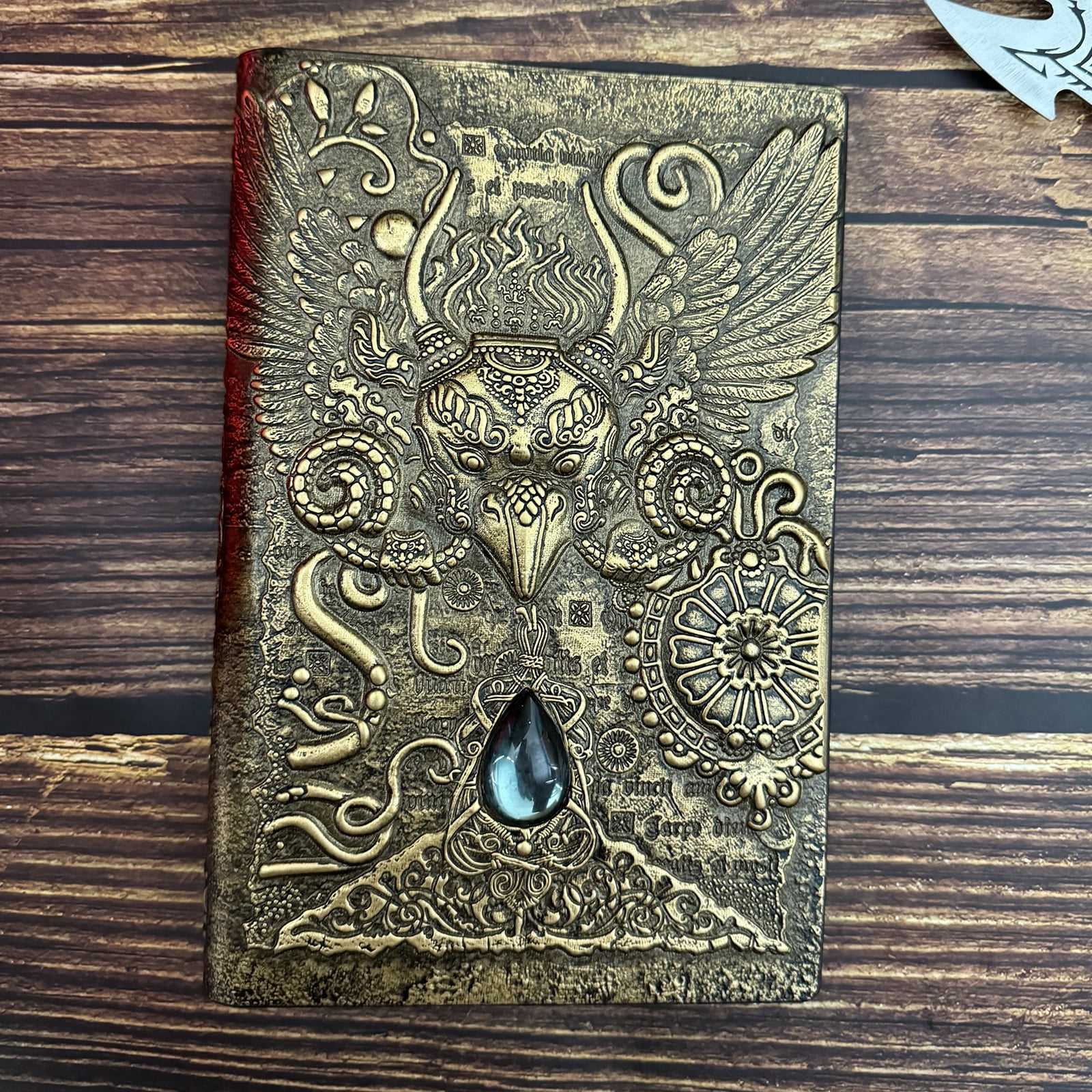 DND Notebook D&D Journal,3D Embossed Leather Notebook Unique 400 Pages Lined Paper Hardcover Vintage Writing Diary Great RPG Lover's Gift For DM's &Players,Men&Women