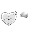 thumbnail image 1 of Reloj De Pared Acrílico En Forma De Corazón Y Cesta De Almacenamiento De Alambre De Metal, Estantes Flotantes, Organizador Decorativo Creativo De Arte De Pared Para Sala De Estudio,, 1 of 8