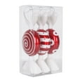 thumbnail image 2 of Vickerman 7" Red-White Flat Candy Christmas Ornament, 3 per Box, 2 of 2