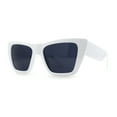 thumbnail image 3 of SA106 Womens Mod Oversize Cat Eye Goth Sunglasses White Black, 3 of 4