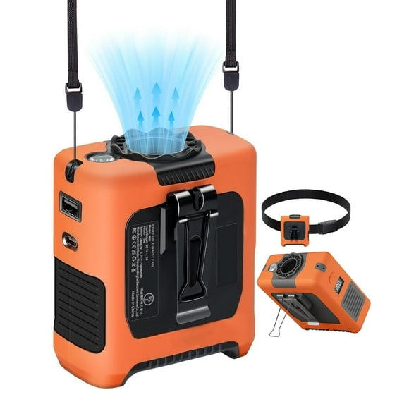 Ventilador de cintura portátil MRCHYDZ Strong Airflow 40H Runtime 10000 mAh