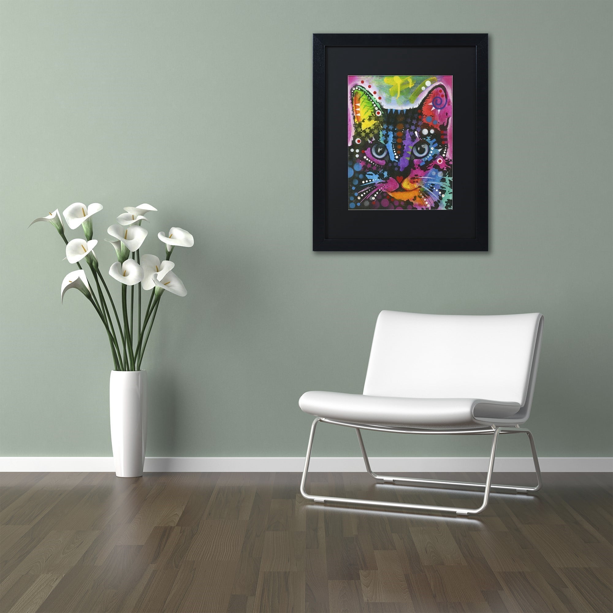 Trademark Fine Art "12" Canvas Art by Dean Russo, Black Matte, Black Frame