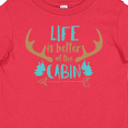 thumbnail image 4 of Inktastic Life is Better at the Cabin, Deer Antlers, Camping Boys or Girls Baby T-Shirt, 4 of 5