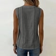 thumbnail image 6 of Womens Summer Tank Tops, Sleeveless Shirts for Women Casual Solid Color Button Down Dressy Blouses Mothers Gifts, 6 of 6