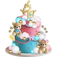thumbnail image 2 of Set de decoración para tartas con forma de oso, 38 piezas, revelador de género, 2 of 9