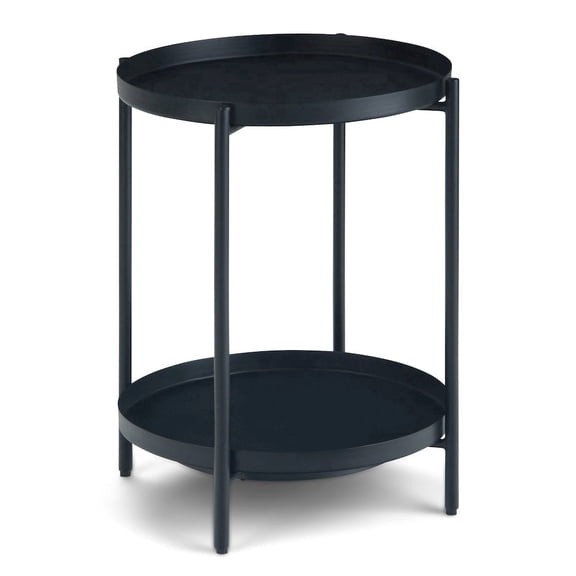 Simpli Home Monet Industrial 17 " Metal Metal End Table in Black