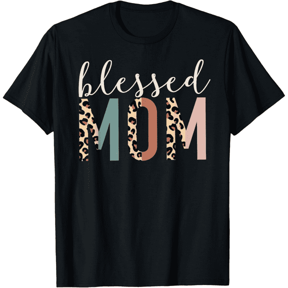 Blessed Mom Cute Leopard Print Men's T-Shirt