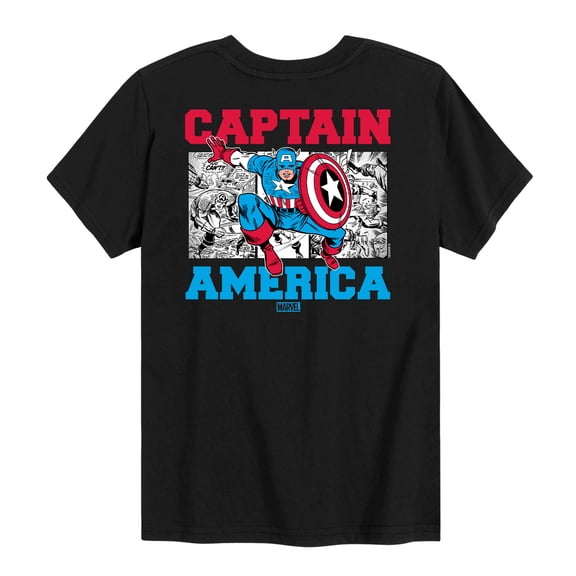 Marvel - Captain America Comic Boys' Short Sleeve Graphic T-Shirt