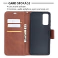 thumbnail image 3 of Dteck Case for Samsung Galaxy S20 FE(6.5 inches),Luxury Magnetic Leather Rubber Wallet Card Holder Flip Strap Cover Protective Shockproof Kickstand S20 FE 5G Phone Case ,Brown, 3 of 5