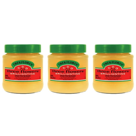 Tres Flores - Three Flowers - Brilliantine Pomade -Solid (99 g / 3.25 oz. each.) - Pack of 3
