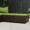 thumbnail image 1 of vidaXL Garden Footrests with Cushions 2 pcs Brown Poly Rattan, 1 of 5