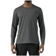 thumbnail image 2 of RXIRUCGD Haut Décontracté pour Homme Col Rond Faux Haut de Sport Décontracté Haut/chemise à Manches Longues à Col Rond, Gris Foncé, Taille : 5TG, 2 of 8