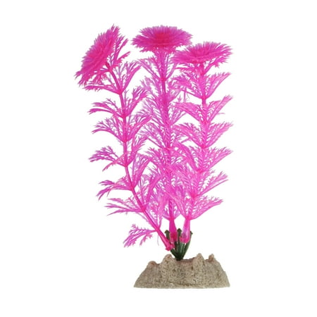 (2 Pack) GloFish Pink Fluorescent Aquarium Plant Decoration,