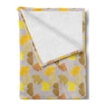 thumbnail image 2 of Leaves Soft Flannel Fleece Throw Blanket, Hand-Drawn Exotic Foliage Ginkgo Leaves Pattern Forest Woodland Nature Design, Cozy Plush for Indoor and Outdoor Use, 70" x 90", Multicolor, by Ambesonne, 2 of 5