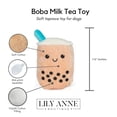 thumbnail image 5 of Lily Anne Boutique Boba Tea Plush Toy with Squeakers for Soft Chewers, Multicolor, Flat, 5 of 8