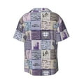 thumbnail image 2 of Wukai Lavender Flowers Men's Casual Short-Sleeve Button Down Shirt - Lightweight Summer Dress Shirt for Daily Wear-XX-Large, 2 of 7
