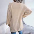 thumbnail image 4 of Womens Fall Fashion 2022! QLEICOM Sweaters for Women, Women's Fashion Autumn Winter Solid Color Pocket Long Sleeve Cardigan Sweater Jacket Tops On Clearance, 4 of 6