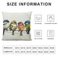 thumbnail image 5 of PRATYUS  Watercolor Birds Pillows Decorative Throw Pillows ,Hand-Painted Oil Painting Rustic Birds Square Pillow Cases,Cute Colorful Spring Summer Decorations for Home Couch Sofa Outdoor, 5 of 5