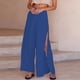thumbnail image 2 of Pantalones de mujer de longitud completa, pantalones de vendaje sólidos de algodón y lino sueltos informales de verano a la moda Odeerbi ODB-2, 2 of 9