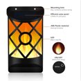 thumbnail image 2 of Luz de llama solar para exteriores, impermeable, luz de pared de llama parpadeante con sensor de oscuridad, diseño de celosía de encendido y apagado automático, 66 luces solares LED para jardín, patio, 2 of 8