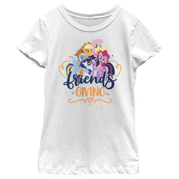 Girl's My Little Pony: Friendship is Magic Friendsgiving  Graphic Tee White Large